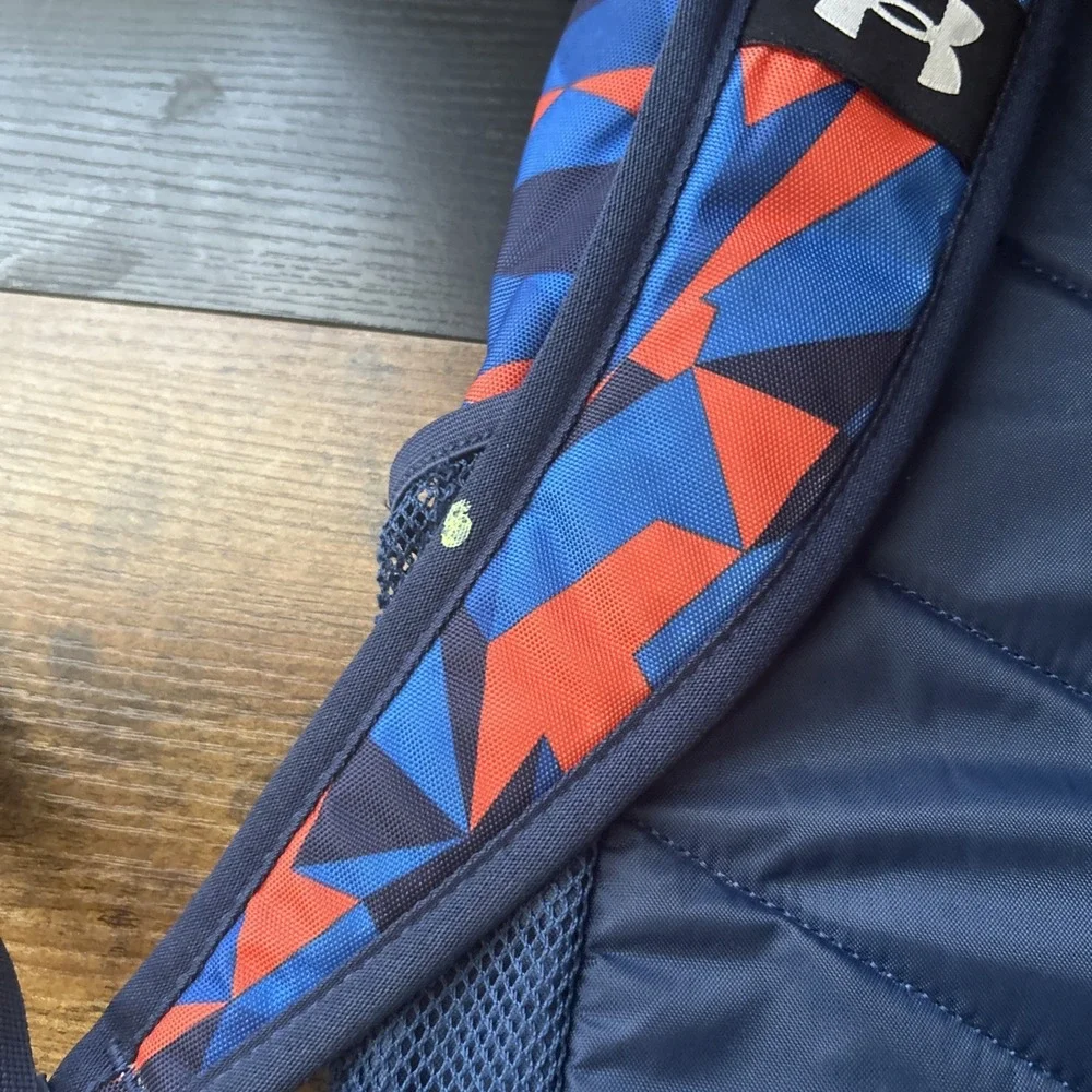 Under Armour Backpack Geo Blue Orange Ipad/Laptop Sleeve‎ See Desc